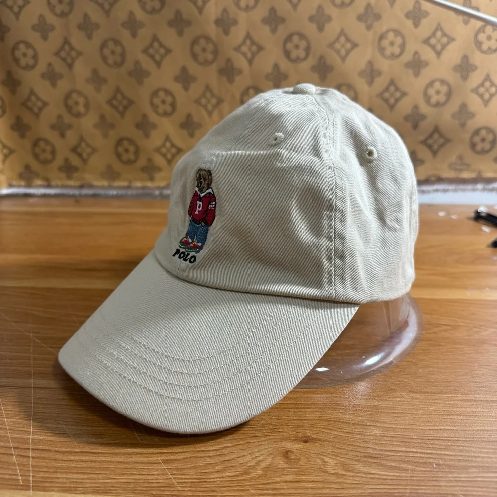 Polo by Ralph Lauren Cream Polo Bear Baseball Cap